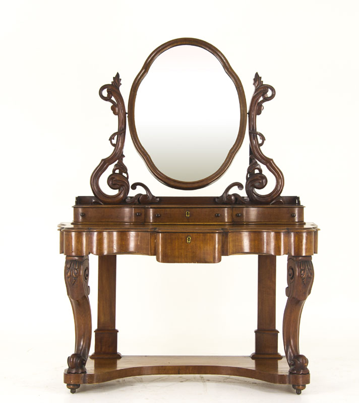 Victorian Vanity Antique Mahogany Dresser Scotland, 1870 B861